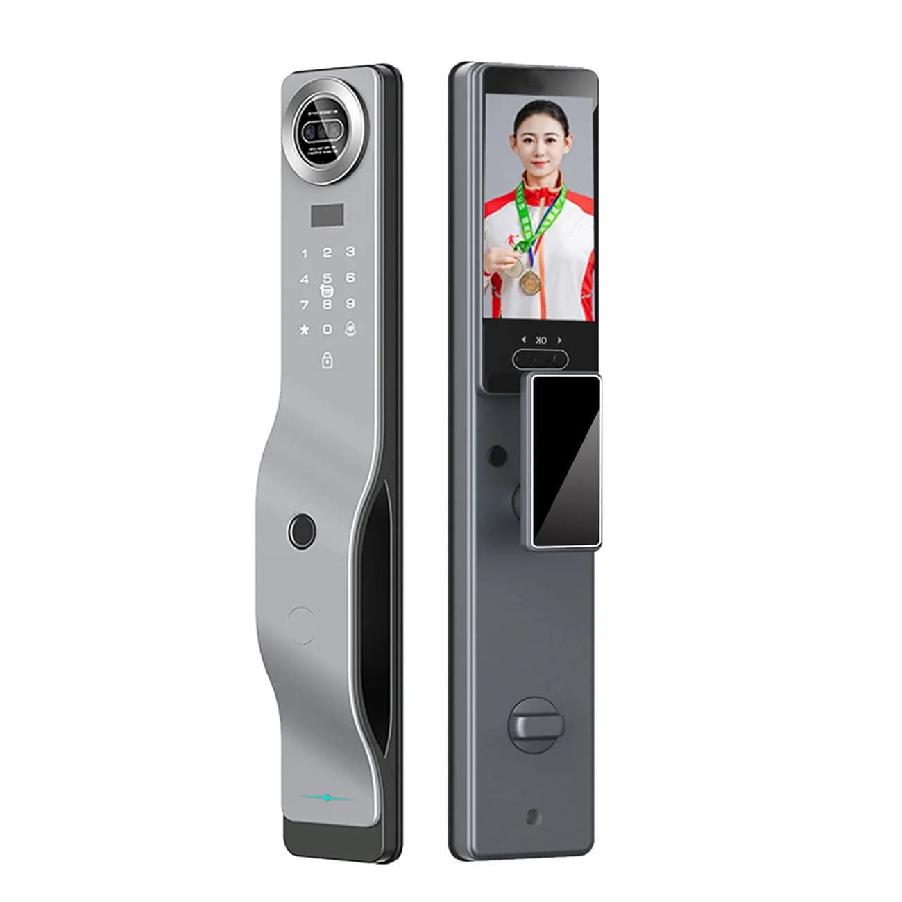 Serratura Intelligente Tuya con Riconoscimento Facciale 3D, Controllo Remoto WiFi, Videocitofono e Telecamere Integrate