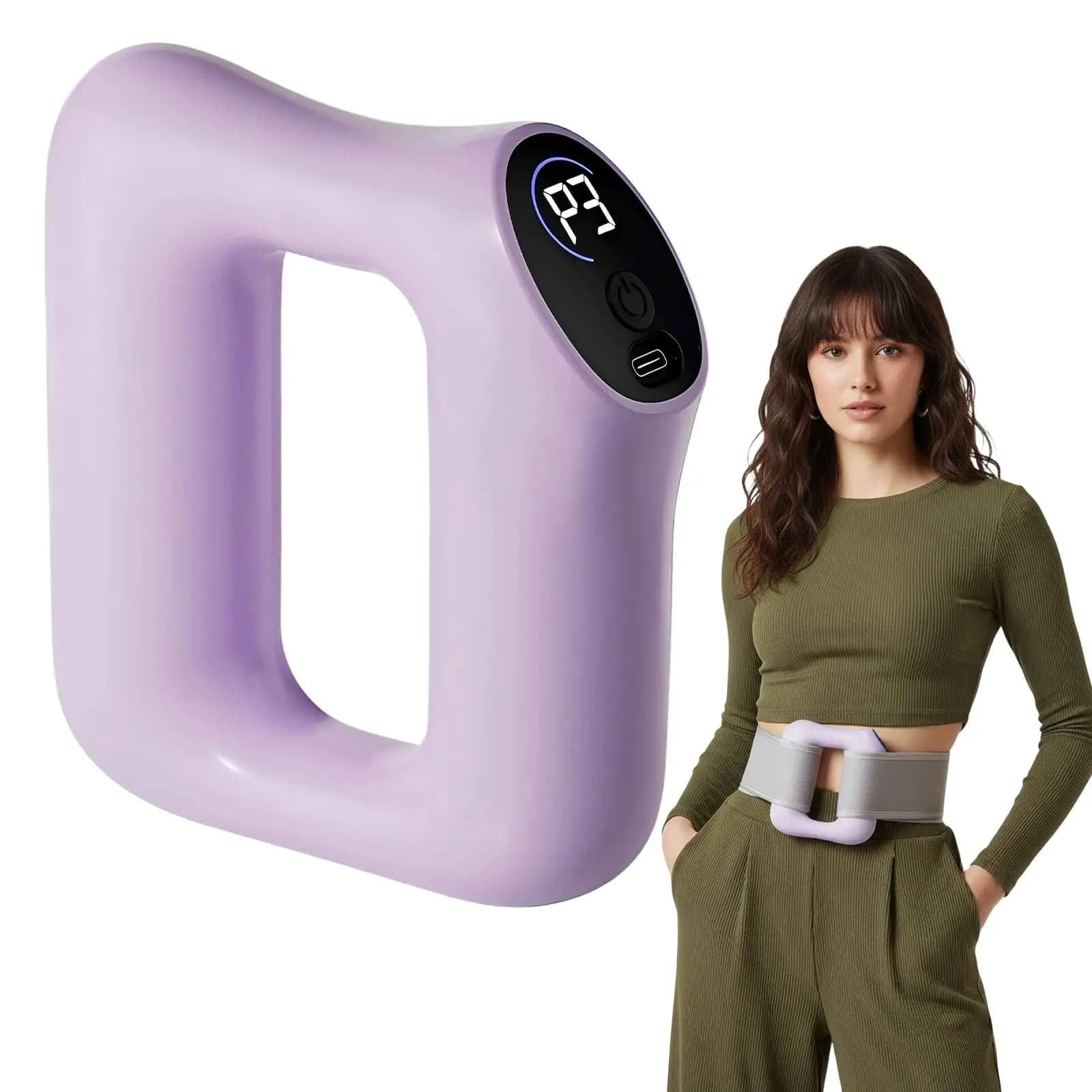 Full-Body Fascia Ring,Ergonomic Ring Soothing Massager,Fascia Gun Massage Ring With Belt For Weight Loss Body Shaping Instrum