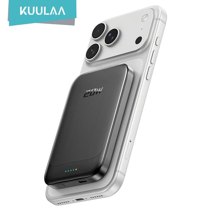 KUULAA Power Bank Magnetico 5000mAh Portatile Ricarica Wireless Veloce PD20W per Magsafe per iPhone 17 15 Pro Max 16 Pro