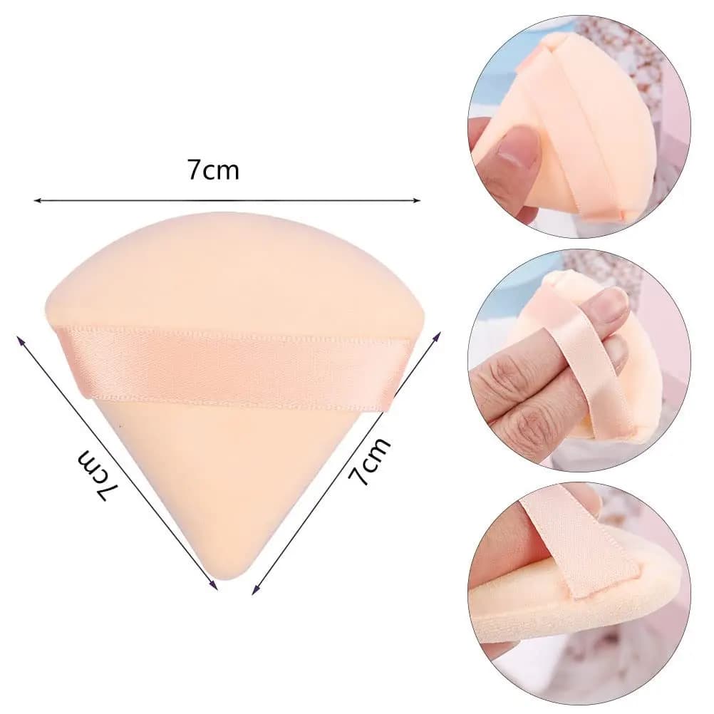 10 pz. Spugnette triangolari per trucco, morbide, riutilizzabili, per applicazione a secco e a umido, strumenti cosmetici portatili per il viso