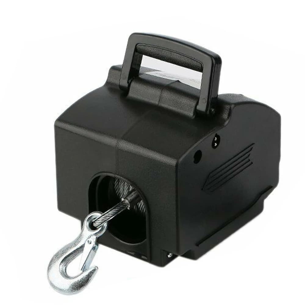 Marine Electric Winch 12V DC Copper Motor 465:1 Gear Reduction Ratio 5000lbs Floating Pull Capacity With 9.2m Steel Wire Rope Wired Hand Controller Heavy Duty Boat Trailer Winch For Small Watercraft Loading Unloading