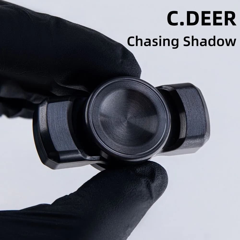 C.DEER Chasing Shadow Fidget Spinner a due pale Fidgeting Spinner in acciaio inossidabile Gadget per alleviare l'ansia Design originale