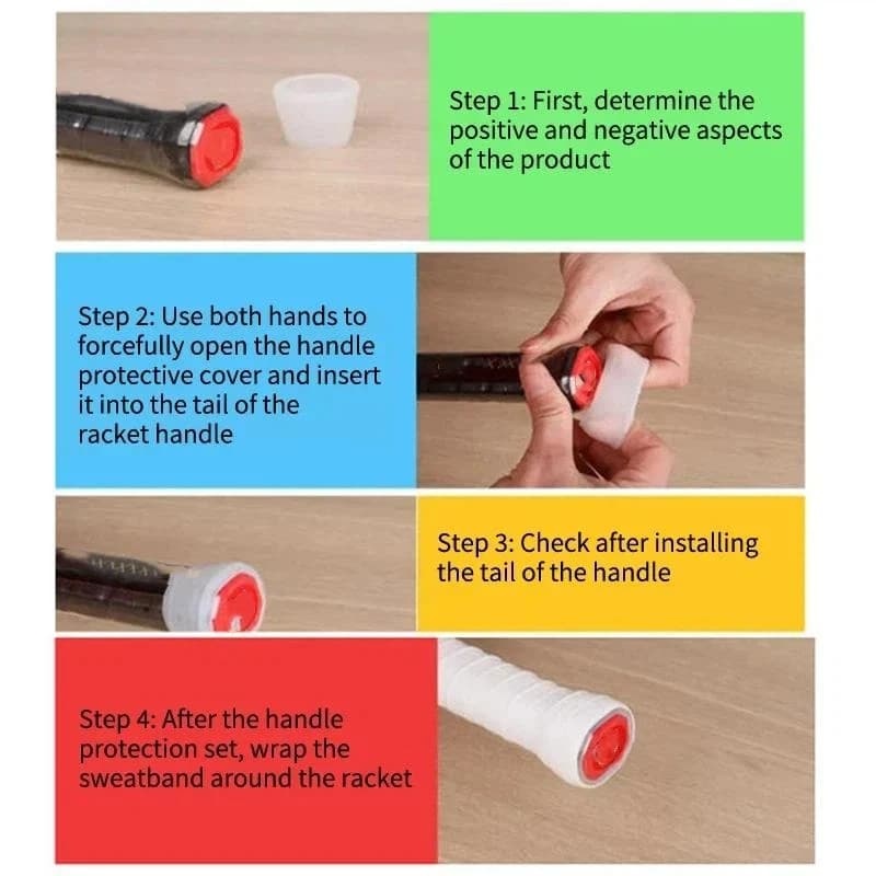 Wear Resistant Silicone Tennis Racket Butt Cap Dustproof Handle End Cover Protector for Home Training Racquet Accessory