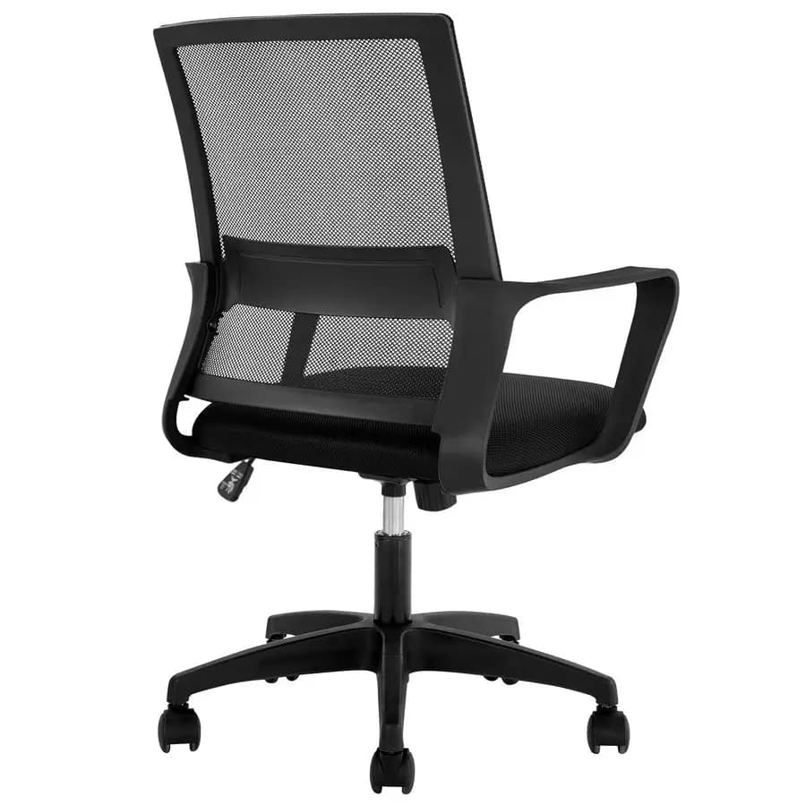 Ergonomic Office Chair with Cushion, Arms and Lombare Support, Black Nylon