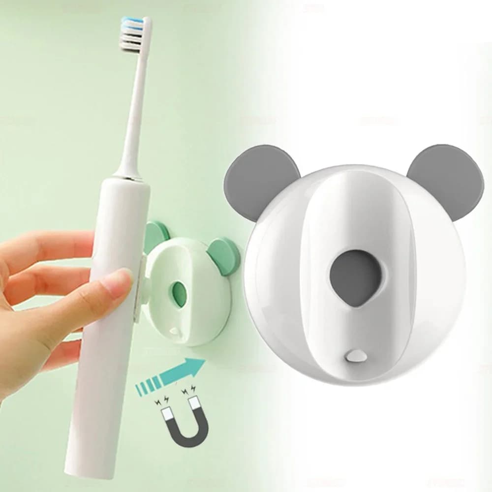 Wall-mounted magnetic electric toothbrush holder, toothbrush bracket, bathroom organizer