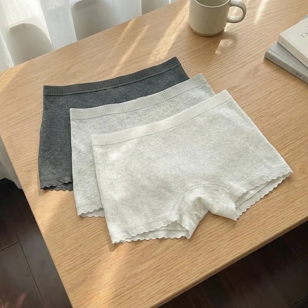 Pantaloncini di Sicurezza a Vita Media in Pizzo, Anti-esplosione, da Donna, in Cotone, con Motivo Floreale, per Ragazze e Donne
