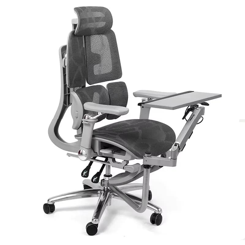 OK5330 Chair Mount Laptop Stand Full Rotation Dual Keyboard Tray Lazy Office Holder