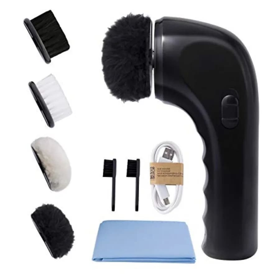 Kit Elettrico per Lucidatura Scarpe, Spazzola Lucidante per Calzature