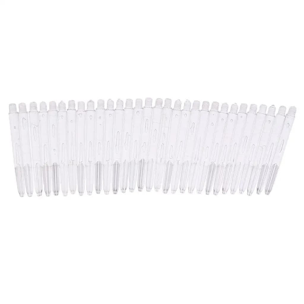 30 Pack 2BA Dart Shafts Plastic 48mm Reliable Dart Stems Compatible for Soft Tip Darts and Steel Tip Darts Beginners and Pros