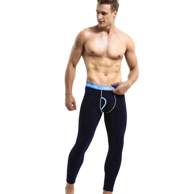 Pantaloni invernali da uomo lunghi Johns, pantaloni in pile ispessito, pantaloni termici attillati per giovani singoli, pantaloni di linea, leggings in cotone