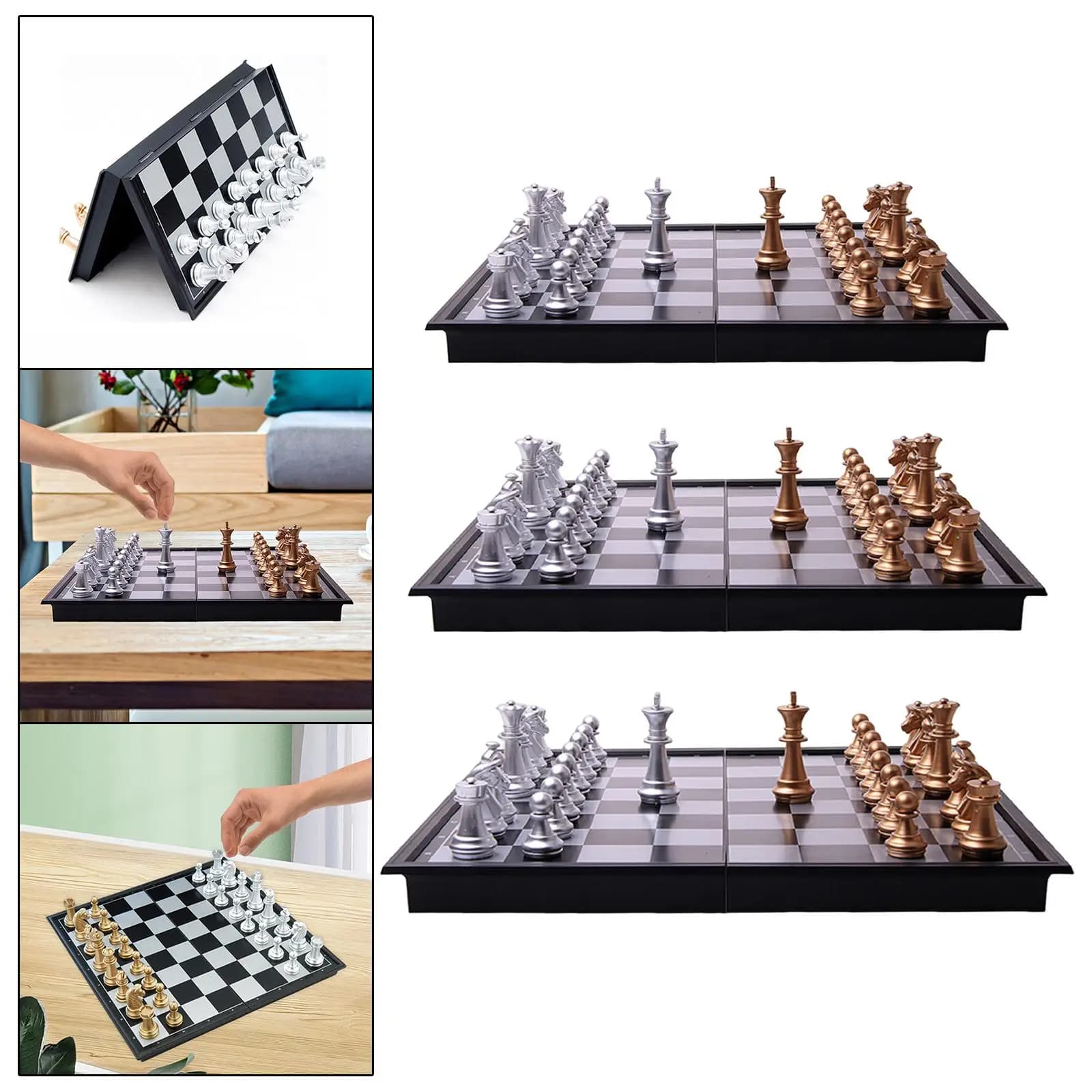 Chess Board Game Family Game with Folding Chess Board Chess Game Board Game Set Travel Chess Set for Adults Family Beginner