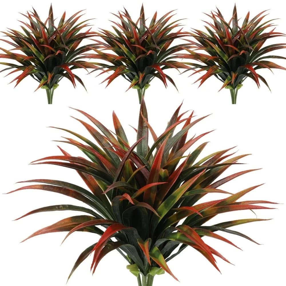 Landscaping 42cm Artificial Orchid Leaves Simulation Plastic Faux Plants DIY Green Fake Spider Plant Wedding