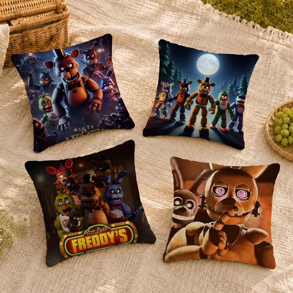 game FNaF Cushion Cover Soft Short Plush Throw Pillow Cover Washable Skin Friendly Sofa Living Room Decor