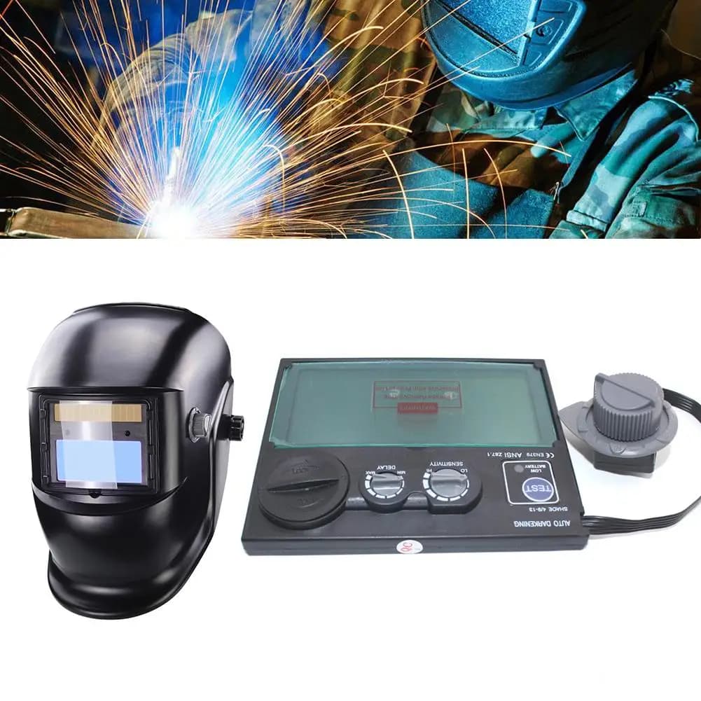Filtro per lenti per casco da saldatura con pannello solare, lente di ricambio per saldatore, schermo LCD dimmerabile per forniture da saldatura
