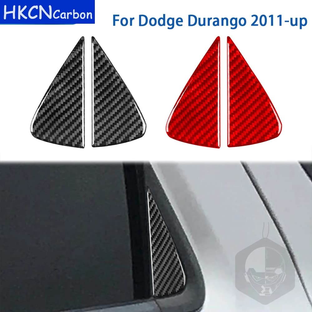 Per Dodge Durango 2011-up Accessori Decorazione adesivo per rivestimento del pannello angolare della porta posteriore esterna dell'auto in fibra di carbonio
