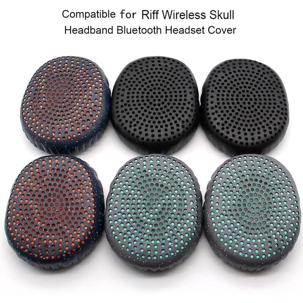 Cuscinetti auricolari in pelle portatili Copri auricolari in spugna di ricambio Cuscino auricolare morbido per accessori per cuffie wireless Skullcandy Riff