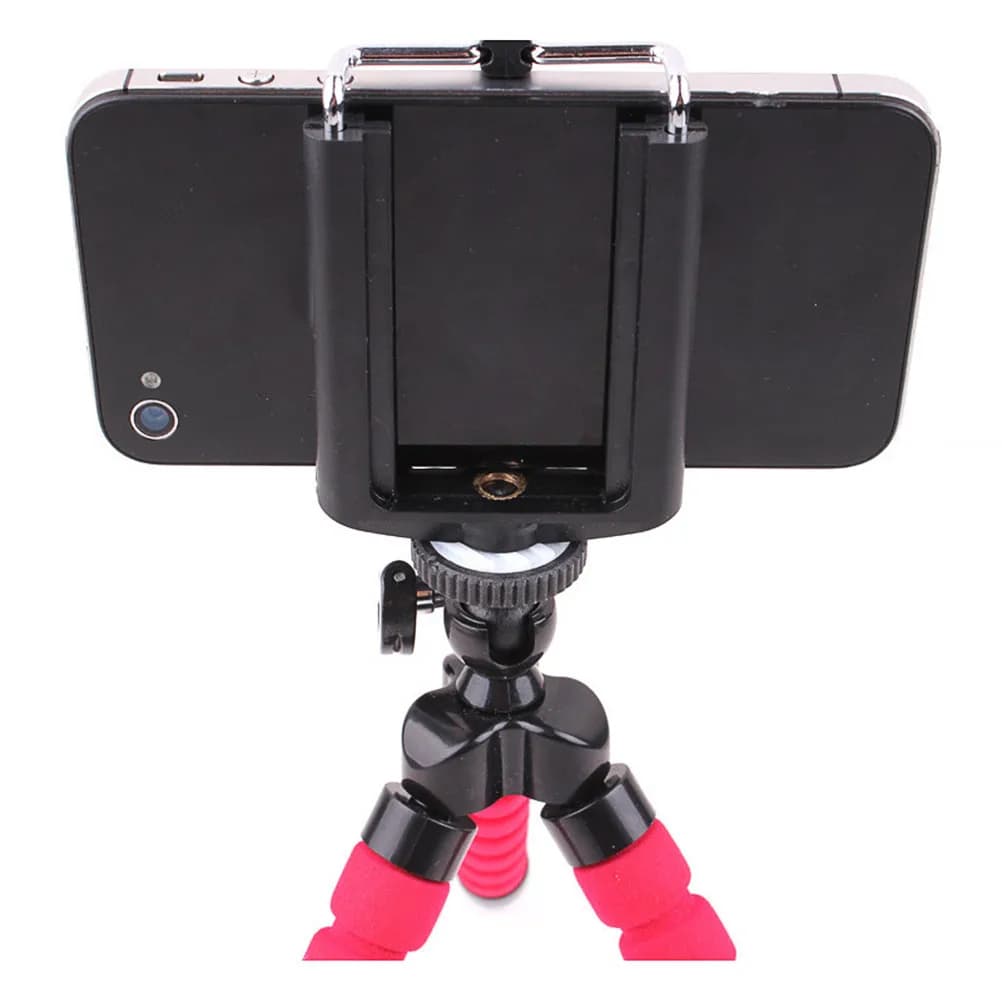 3Pcs Flexible Octopus Tripod for Mobile Phone Hard Plastic Body White Rubberized Feet Link Release Button Leveling