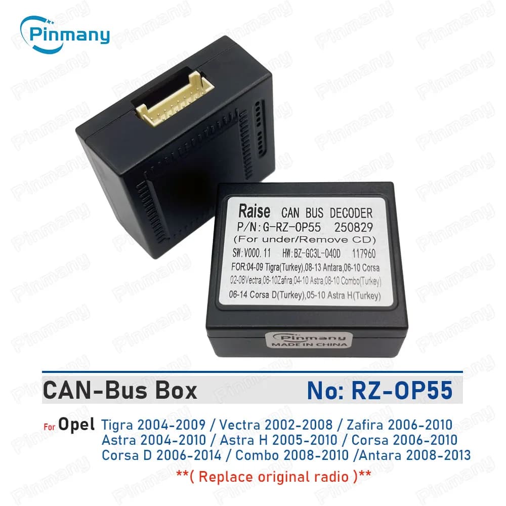 Autoradio CAN Bus Decoder RAISE RZ-OP55 scatola nera a 16 pin per Opel Tigra Vectra Zafira Astra H Corsa D Combo