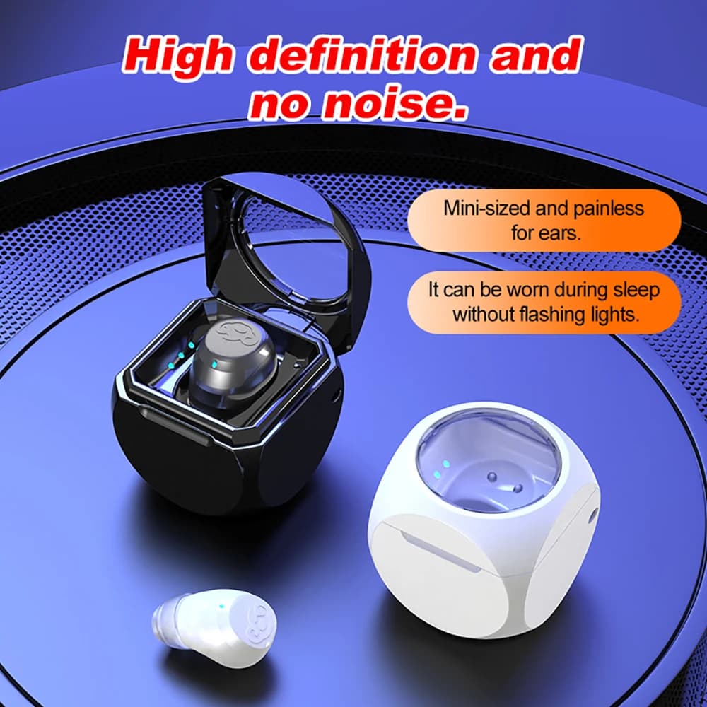 Q1 Invisible earphones Mini headphones Semi-in-ear stereo wireless earphones compatible with Bluetooth Noise reduction Single earphone