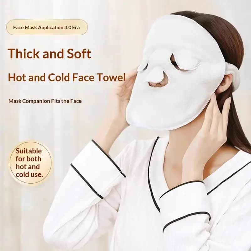 Reusable Hot And Cold Compress Face Masks Towel Soft Gentle For Skin Care
