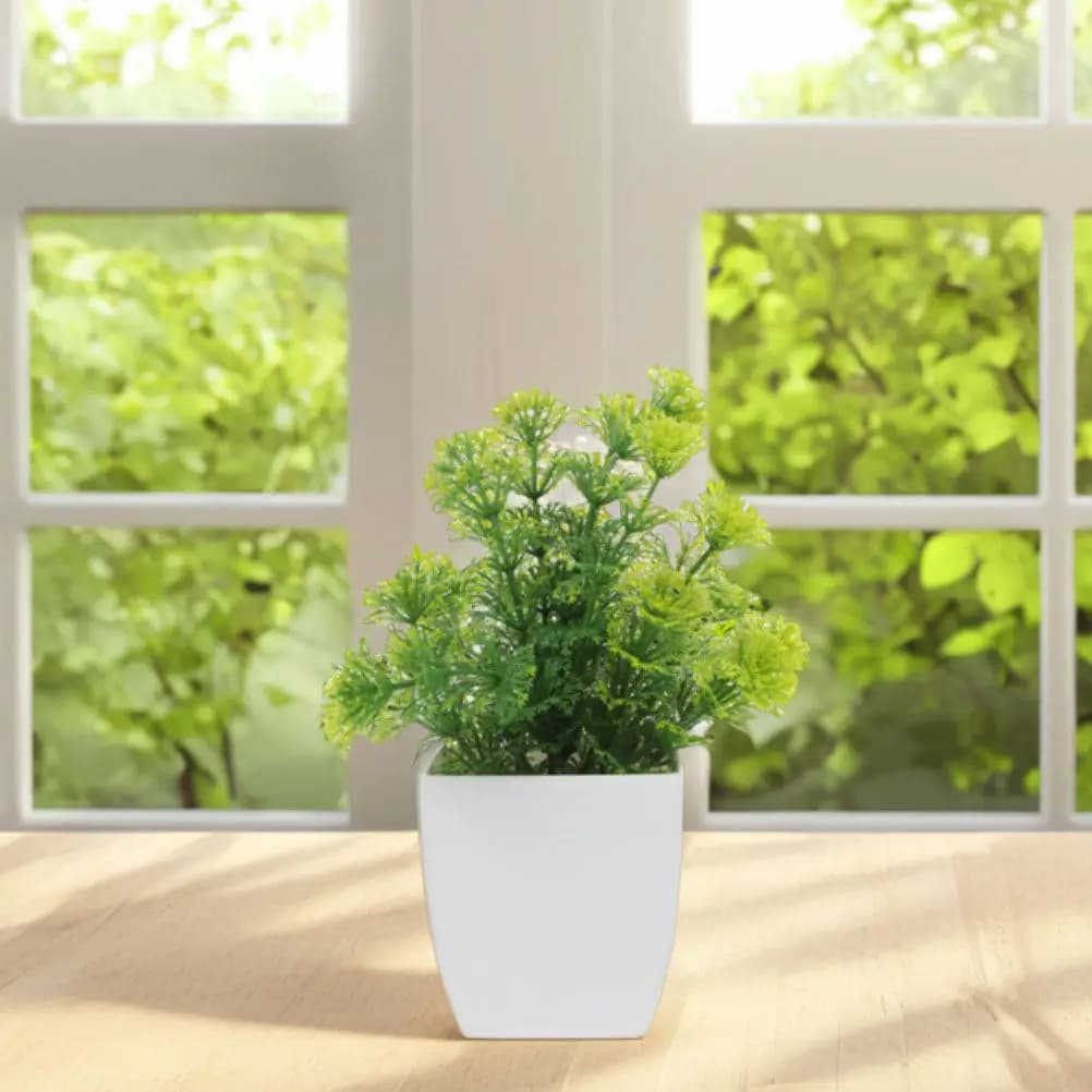 Set di 4 Piante Artificiali Premium, Decorazioni Realistiche di Mini Succulente per Camera da Letto, Bagno, Cucina, Scrivania, Scaffale, Ufficio
