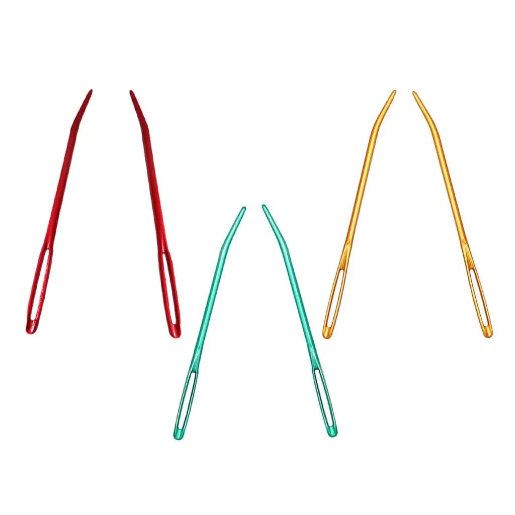 Strumento per cucire a mano con filettatura in lega di alluminio per maglieria piegata a occhi grandi per set di forniture per maglieria