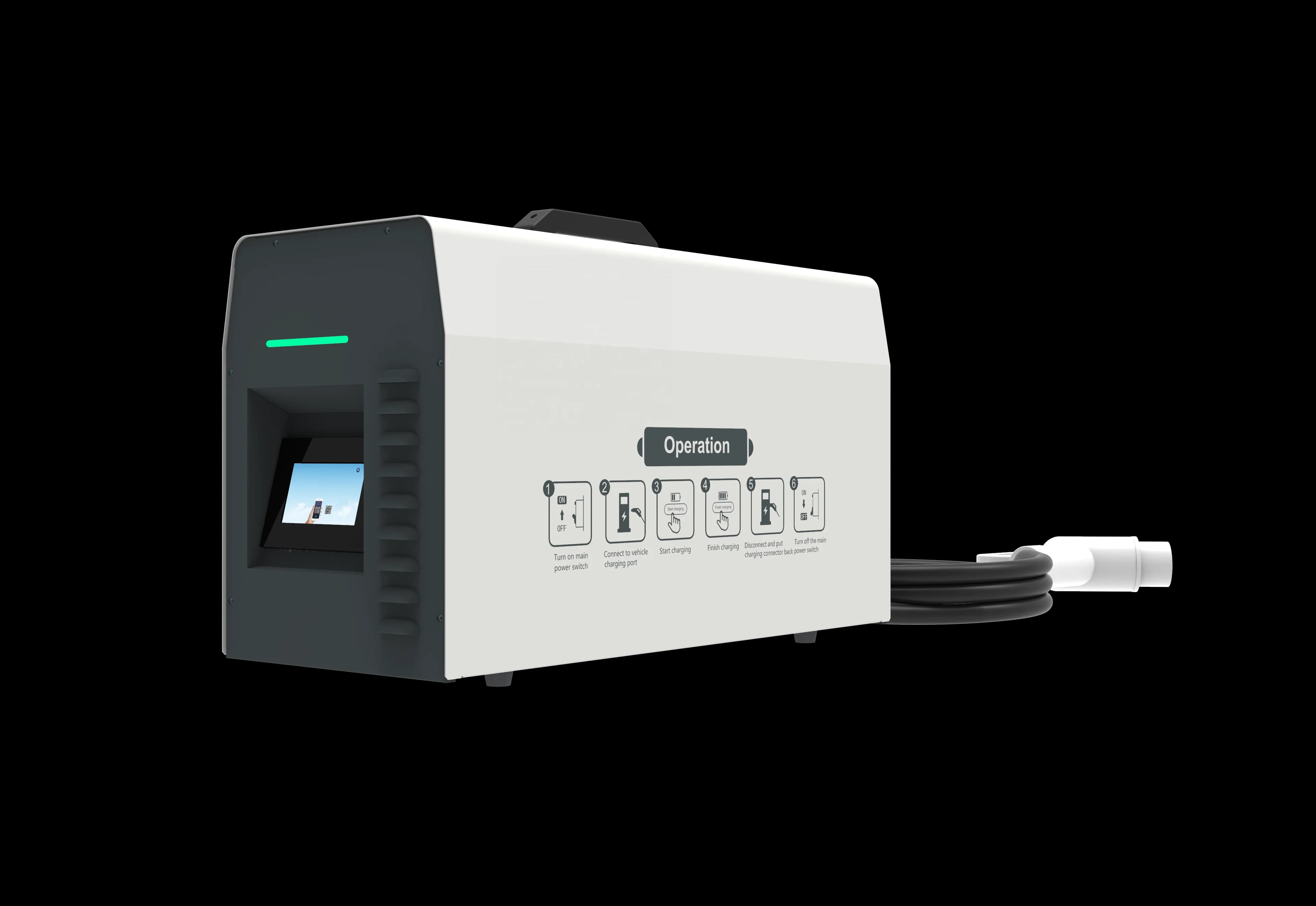 Quick charging station for 20 kW/30 kW portable DC EV charger with CCS2 CCS1 for mobile home car air conditioning New