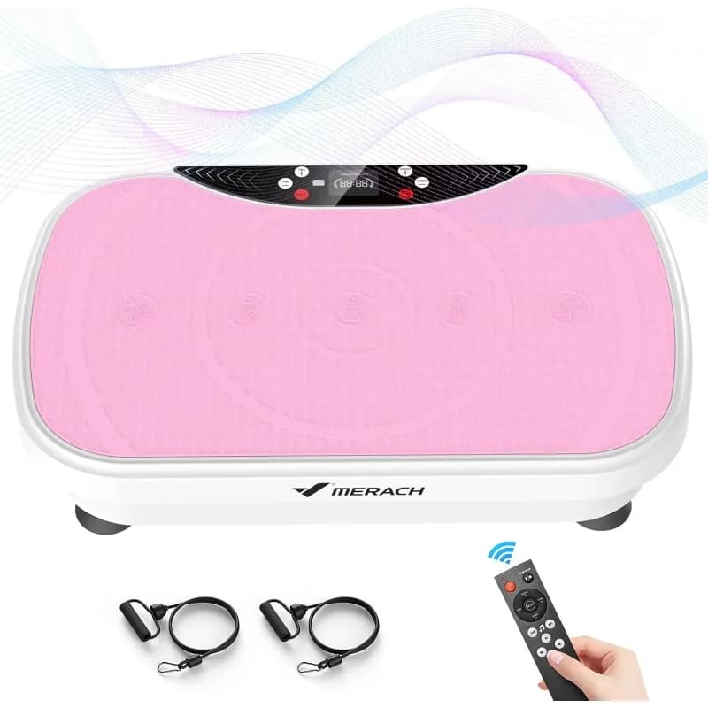 MERACH Exercise Machine with Vibrant Plate for Linphatic Drainage and Weight Loss, Vibrant Plate with Bluetooth and LED Display