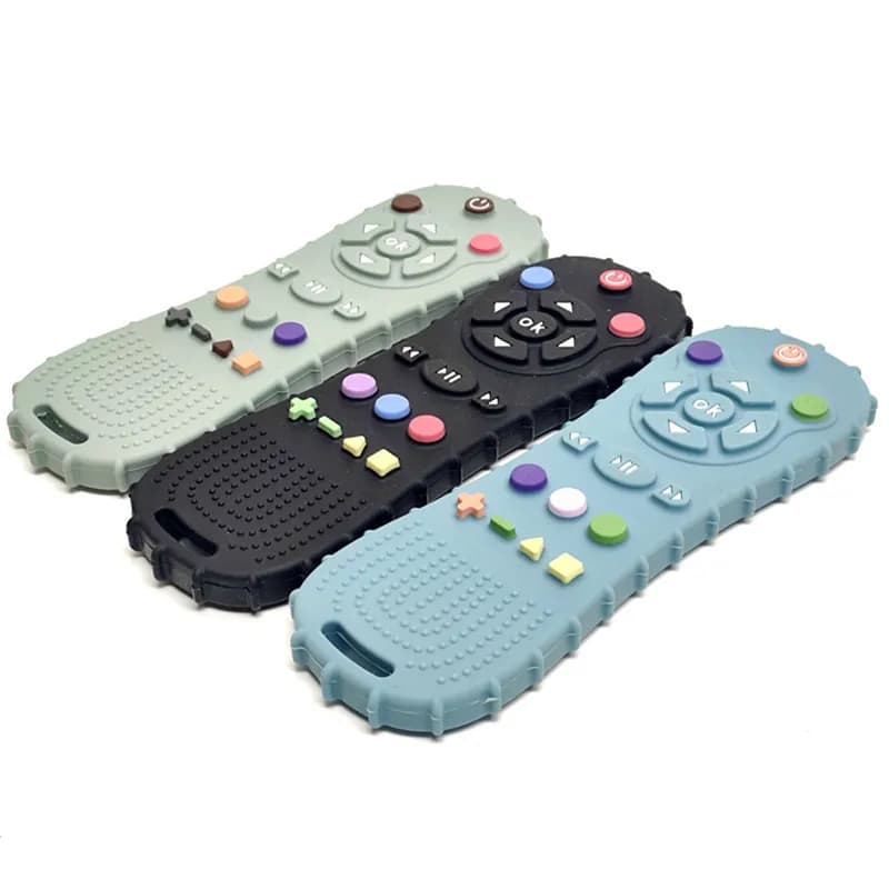 1/3PCS Simulazione del silicone telecomando dentizione dentizione lenitiva anti-alimentazione giocattoli bottoni in silicone per uso alimentare per uso alimentare