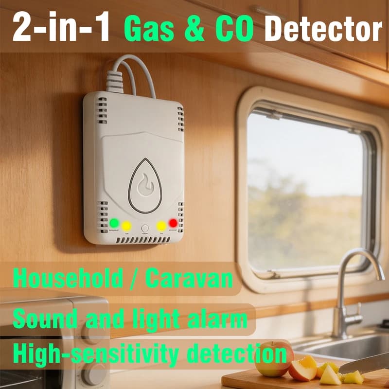 Plug-in Kitchen Gas Leakage Detector - CO Carbon Monoxide Detector - Liquefied Petroleum Gas Detector - Natural Gas Detector - M