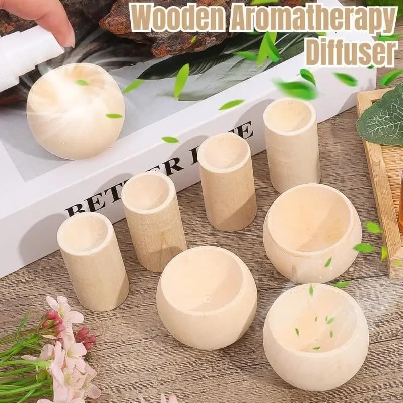 5 pezzi semplice diffusore di aromi di olio in legno bruciatori di incenso prodotti profumati per la casa accessorio per la decorazione del bagno ornamento purificante dell'aria