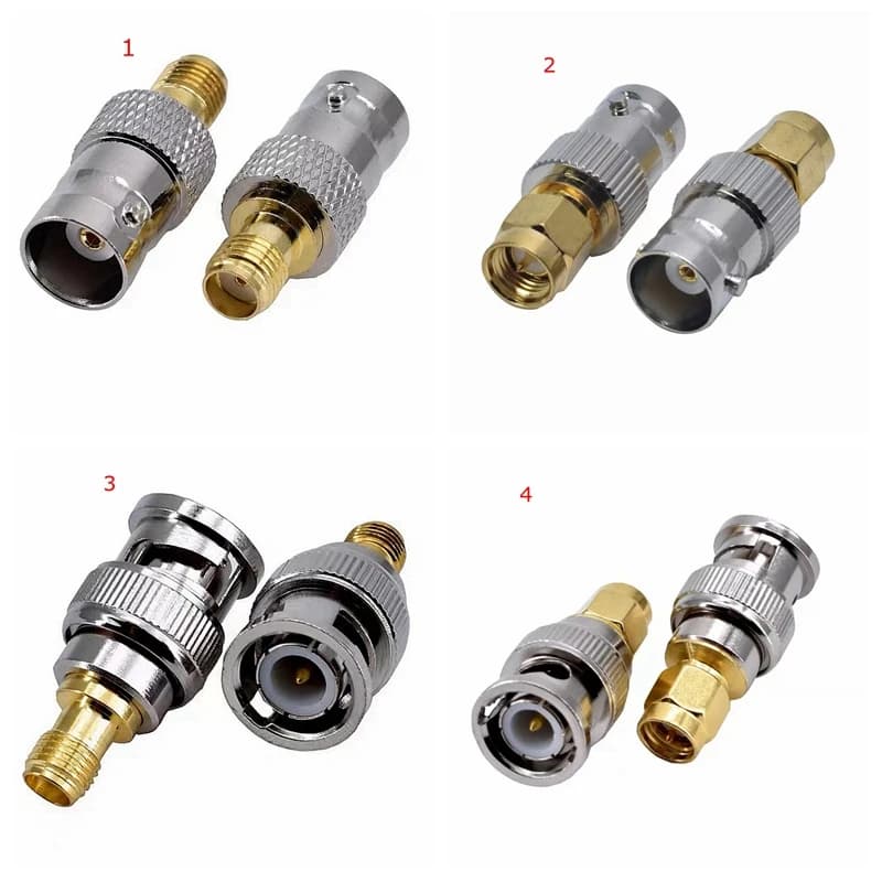 10 pz Q9 BNC a SMA maschio spina connettore Jack femmina SMA a BNC Walkie-talkie stazione manuale coassiale RF consegna veloce ottone rame