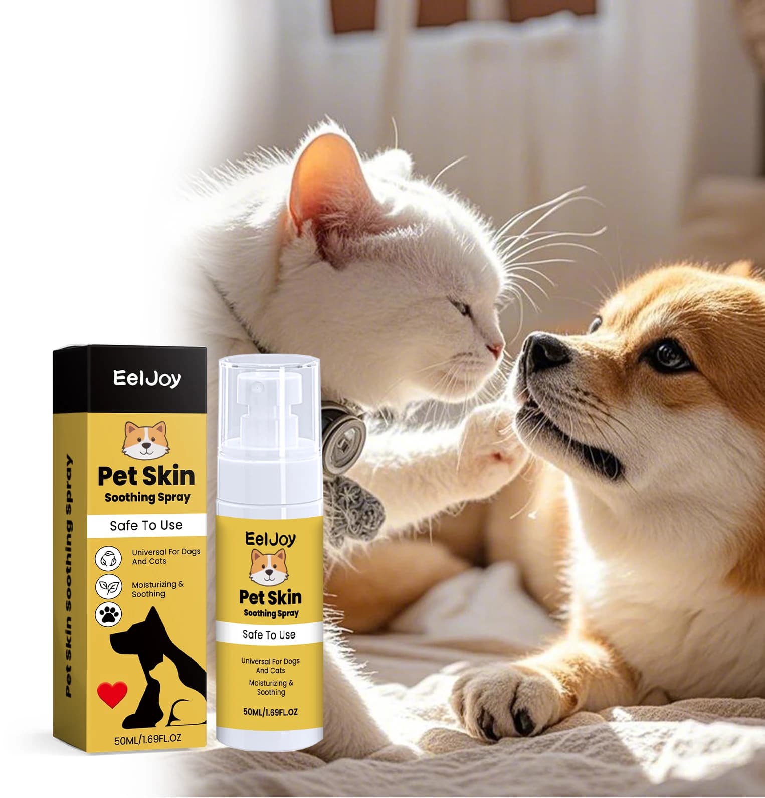 Spray per la Cura della Pelle degli Animali Domestici - Pulizia e Cura Delicata per la Pelle di Cani e Gatti, Spray Specifico per la Cura degli Animali