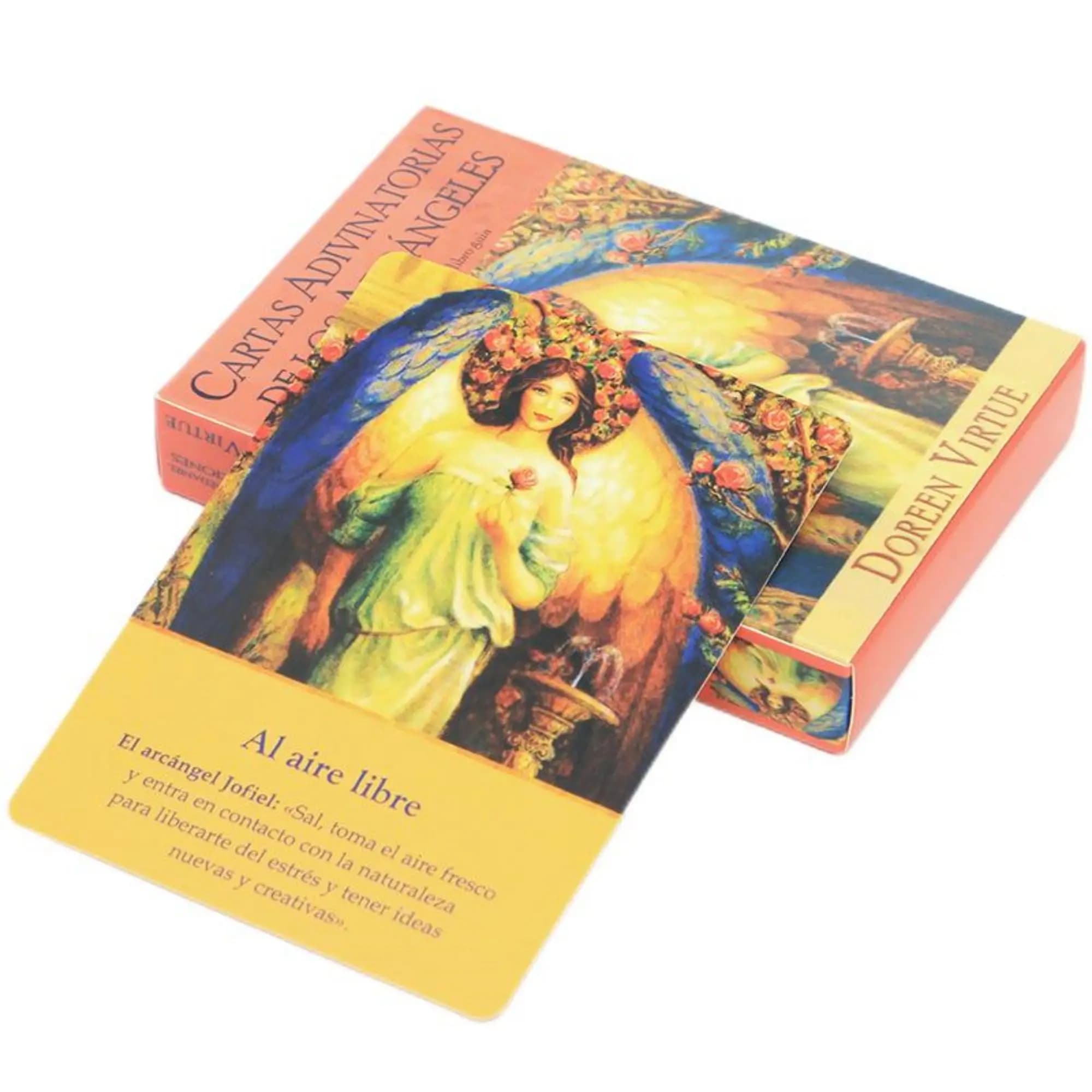 Carte Oracolo Arcangelo da 10,4 * 7,3 cm in versione spagnola Consigli del destino Angeli Oraculos Giochi da tavolo Mazzo 45 pezzi Carte