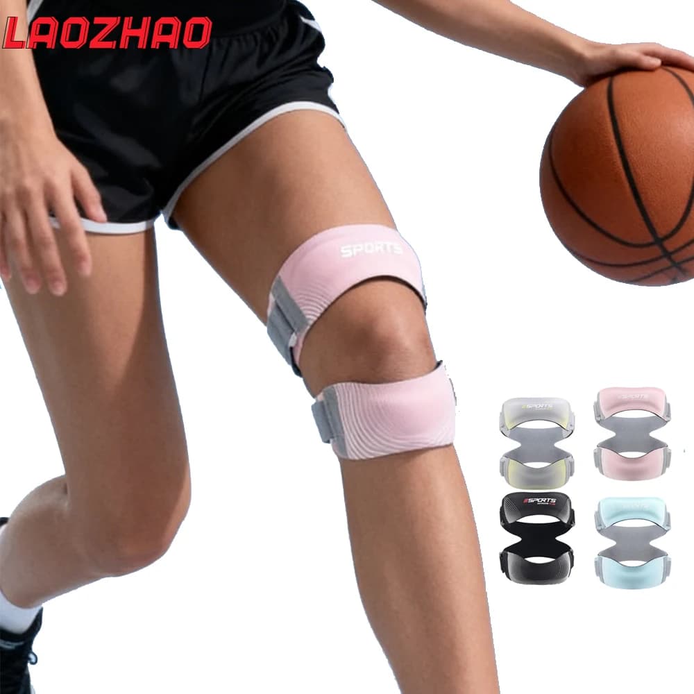 Supporto Professionale per Ginocchio con Doppie Barre e Cuscinetti in Silicone - Fascia Regolabile per Tendinite, Artrite - Ideale per la Corsa