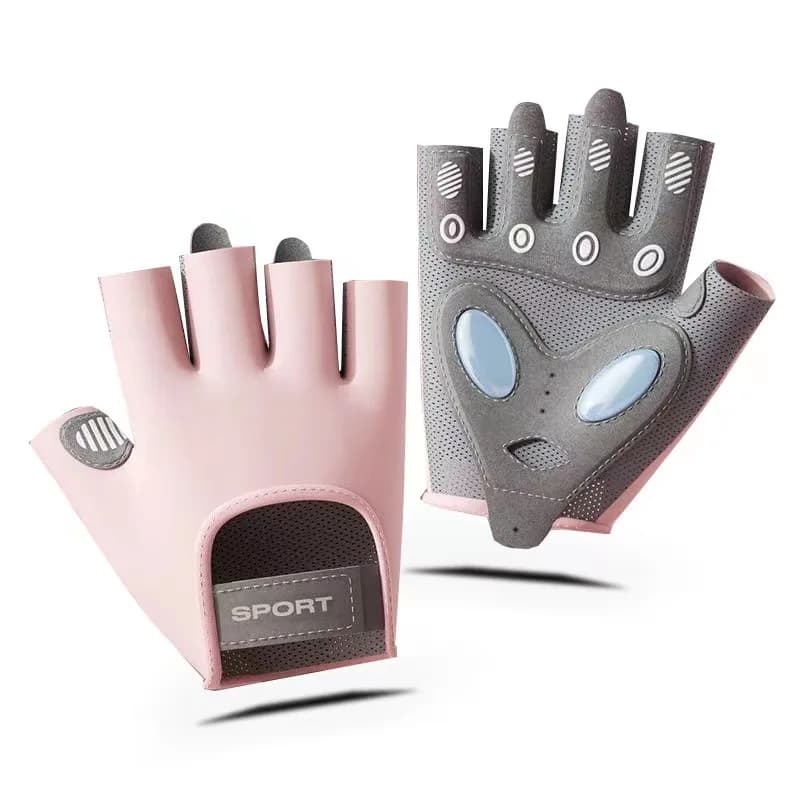 1 pair of gym gloves for women lifting weights workout Fitness anti slip protection for palm cycling gloves for bicycle without breathable fingers