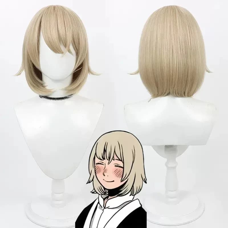 Delicious in Dungeon Falin Synthetic Wig Cosplay Touden Blonde Short Hair Woman Heat Resistant Hair Wigs for Halloween Role Games