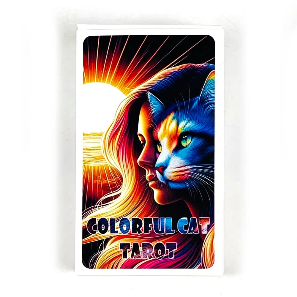 Colorful Cat Tarot Cards 78 Oracle English Visions Divination Edition Deck Board Playing Games, Perfect For Spiritual Guidance