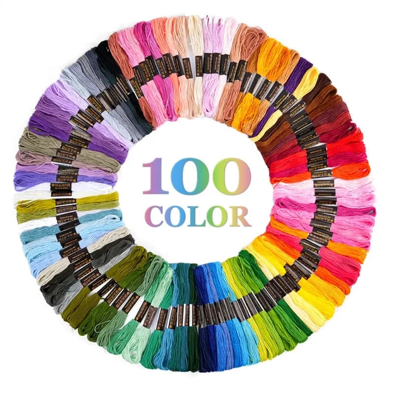 36/100 pz Colori Della Miscela Filo Da Ricamo Di Cotone Per Cucire Mattoni Mestiere Punto Croce Filo Interdentale Linea Strumenti FAI DA TE Fare Braccialetti