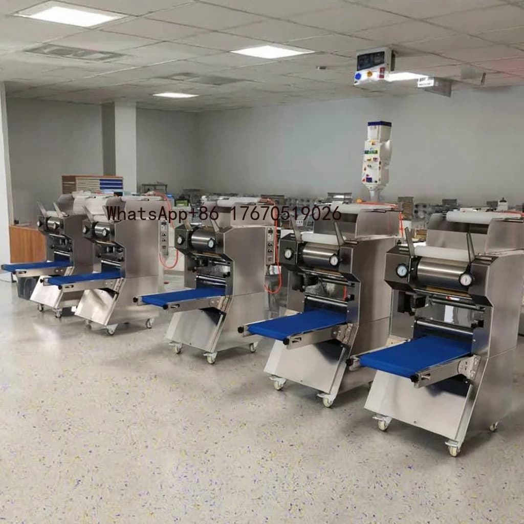 Commercial Professional Electric Stainless Steel Pasta Machine Automatic Dough Sheeter Noodle Maker with Motor Core Component
