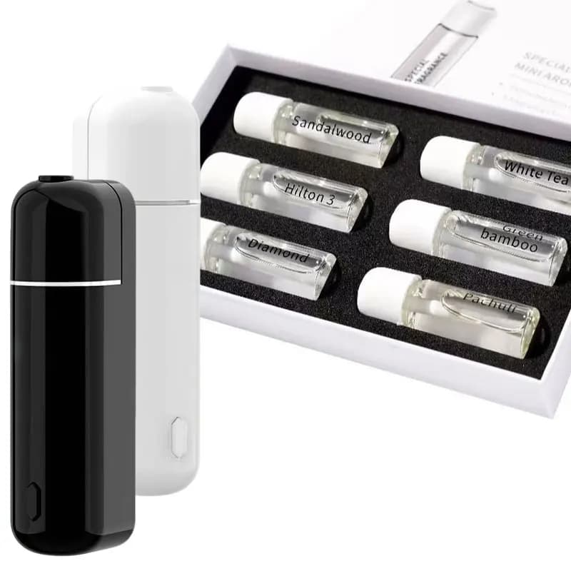 Diffusore di Aromi per Auto con Clip per Bocchetta dell'Aria, Deodorante Ricaricabile, Profumatore per Auto, Macchina per Fragranze, Ricarica con Oli Essenziali