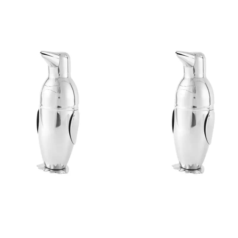 PZHI-2X Shaker per Cocktail da 500Ml, Creativo Shaker a Forma di Pinguino in Acciaio Inox, Mixer per Bevande da Bar, Accessori per Bottiglie di Vino