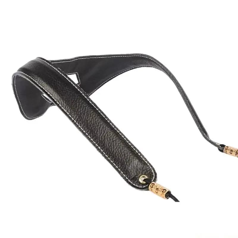 31BE Comfortable Saxophone Harnesses PU Leather Padded Adjustable Saxophone Neck Strap