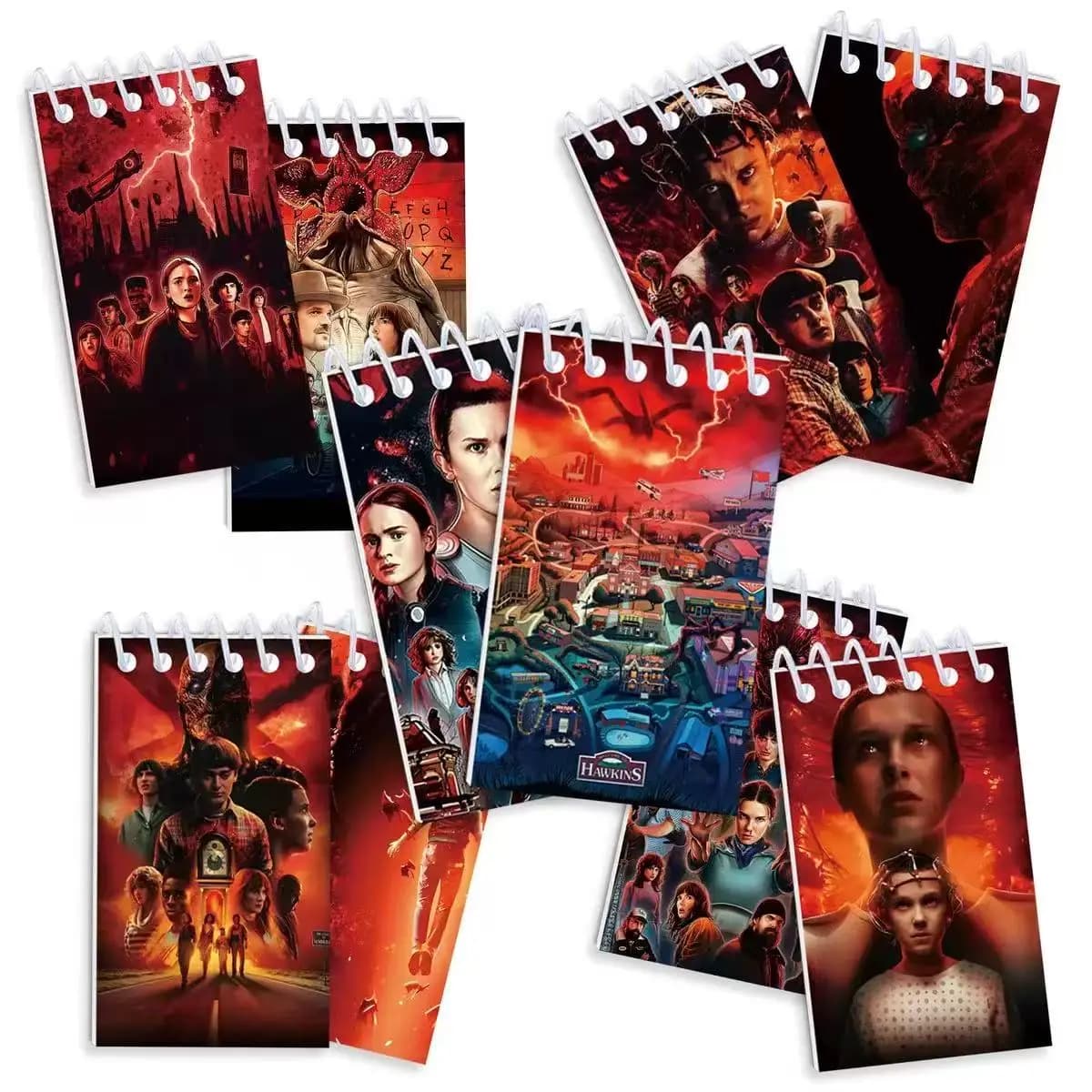 Set di mini quaderni da 10/12 pezzi, 24 pagine, blocco note a righe per ufficio, diario, studenti, cancelleria, cosplay