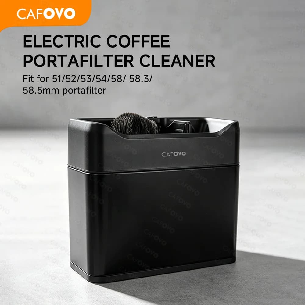 CAFOVO ECC22 Pulitore Automatico per Portafiltro da Caffè 3L, Pulitore Elettrico per Portafiltro da 51/54/58mm, Strumento per Caffè Espresso
