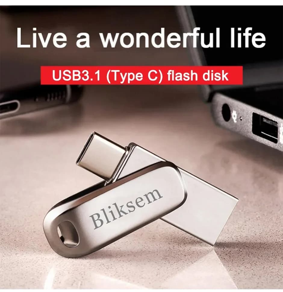 Bliksem TYPE-C USB Flash Drive 32GB 64GB 128GB per PC TYPE-C Unità Flash USB ad Alta Velocità 128GB USB 2.0 TYPE-C 32GB 64GB Pen Drive