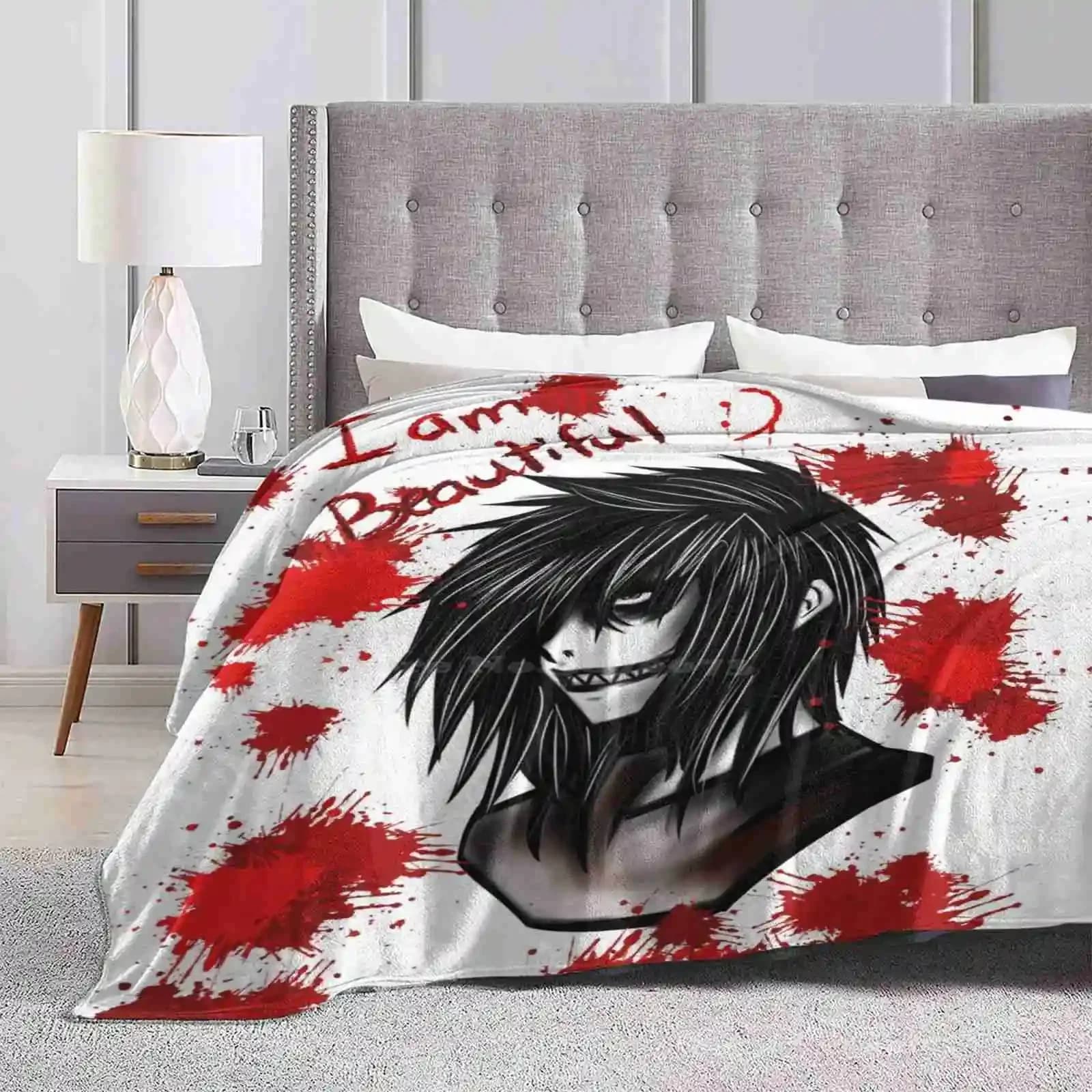 Jeff The Killer Design creativo confortevole coperta di flanella calda Jeff The Killer Creepypasta