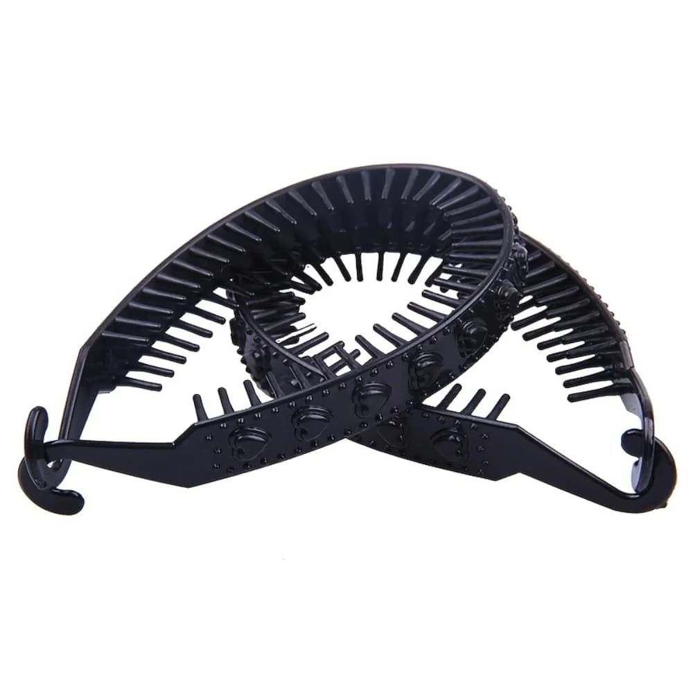 Black Hair Clips with Floral Design - Secure Hold for Buns, Ponytails, and Updos, for Styling and Organizing, Durable Hair Clip