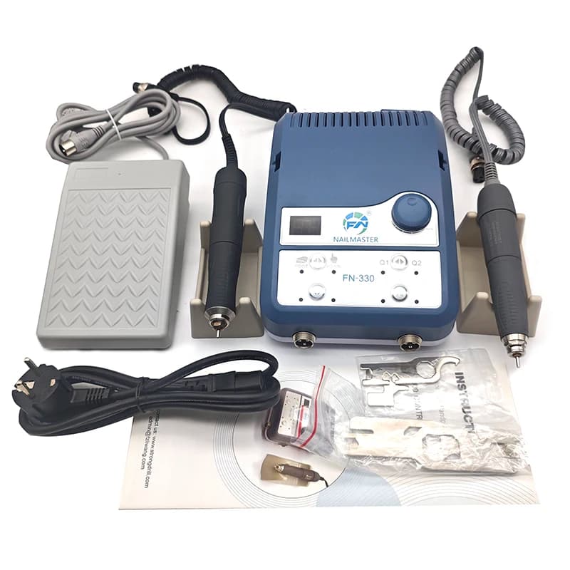 Attrezzatura per micromotori alta rotazione 90000 giri/min smalto per gioielli Master per unghie due manipolo per lucidare pietra di legno 150W FN330
