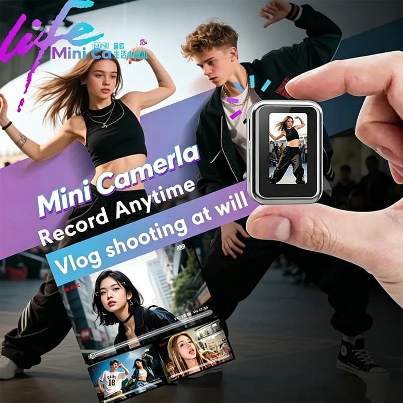 S130 Mini Keychain Camera 480P Retro Action Camera 0.96 Inch Screen Portable Small Camcorder Video Recorder Support Memory Card